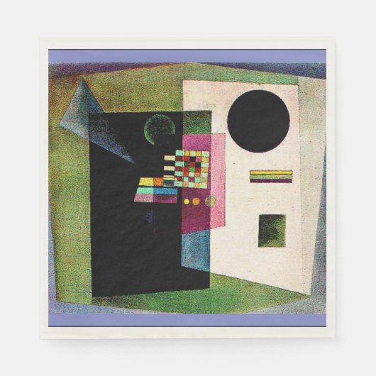 Asserting, abstract painting by Kandinsky, Serviette (Vorderseite)