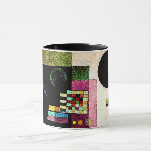 Asserting, abstract painting by Kandinsky, Tasse (Zentrum)