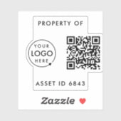 Asset-ID-Eigenschaft des QR-Code-Firmenlogos Aufkleber (Blatt)