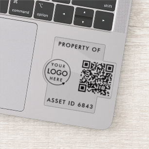 Asset-ID-Eigenschaft des QR-Code-Firmenlogos Aufkleber