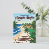 Assinie-Mafia Beach Elfenbeinküste Postkarte (Stehend Vorderseite)