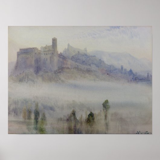 Assisi, früh morgens poster (Vorne)