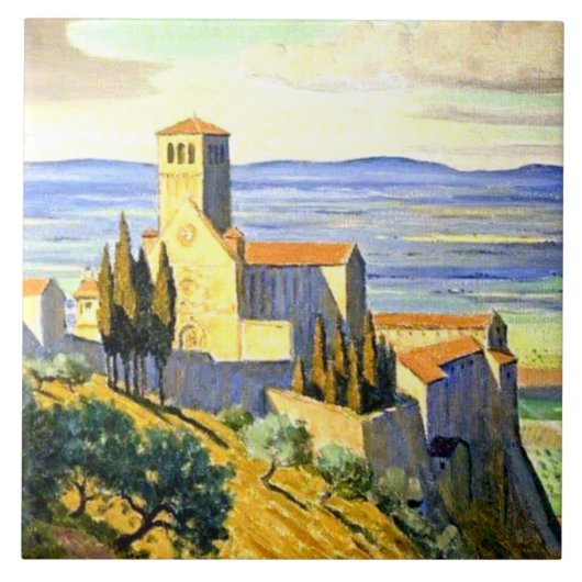 Assisi, Italien - Kunstmalerei Fliese (Vorderseite)
