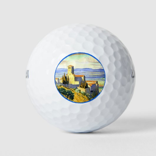Assisi, Italien - Kunstmalerei Golfball (Vorderseite)