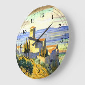 Assisi, Italien - Kunstmalerei Große Wanduhr (Winkel)