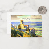 Assisi, Italien - Kunstmalerei Mitteilungskarte (Vorderseite/Rückseite Beispiel)