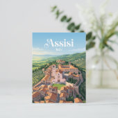 Assisi, Italien Postkarte (Stehend Vorderseite)