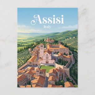 Assisi, Italien Postkarte