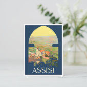 Assisi Italien Vintage Postkarte (Stehend Vorderseite)