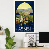 Assisi Italien - Vintage Travel Posters Poster (Heimbüro)