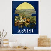 ASSISI ITALY VINTAGE POSTER (Küche)