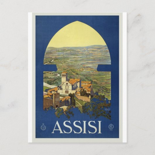 Assisi Italy Vintage Travel Postcard Postkarte (Vorderseite)