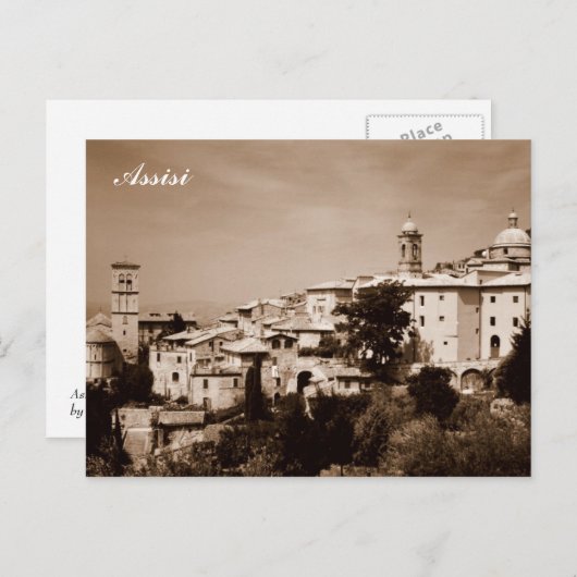 Assisi Postkarte (Vorne/Hinten)