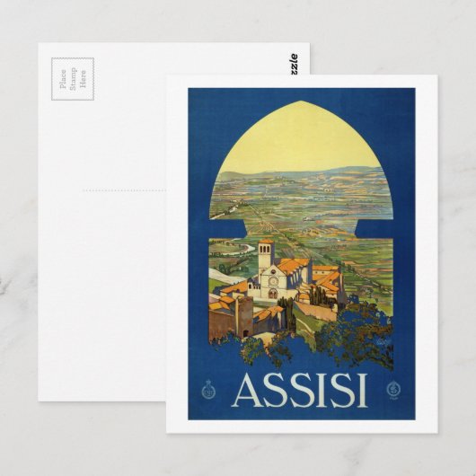 Assisi Postkarte (Vorne/Hinten)