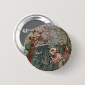 Assisi, St Francis und die Vögel Button (Vorne & Hinten)