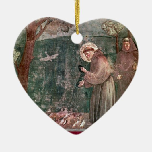 Assisi, St Francis und die Vögel Keramikornament (Vorne)