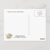 Assisi, St. Francis und Vögel Postkarte (Rückseite)