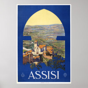 Assisi - Vintages italienisches Reiseplakat Poster