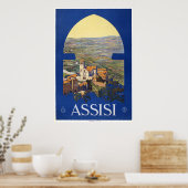 Assisi - Vintages italienisches Reiseplakat Poster (Küche)