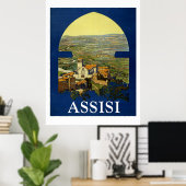 Assissi Vintage Reise Poster (Heimbüro)