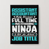Assistant Accountant Job Title Funny Professionals Button (Vorderseite)
