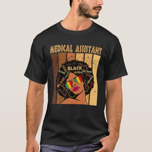 Assistant Afro American Black Hist T-Shirt (Vorderseite)