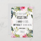 Assistant Appreciation Secretary Vielen Dank Zitat (Vorne/Hinten)