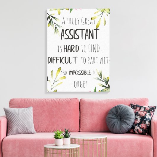 Assistant Appreciation Secretary Vielen Dank Zitat Leinwanddruck (Insitu (Wohnzimmer))