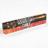 Assistant Chief Firefighter Flag Namensplakette