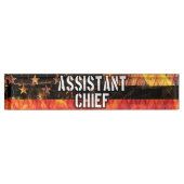 Assistant Chief Firefighter Flag Namensplakette (Vorderseite)