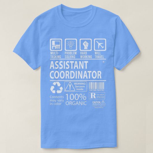 Assistant Coordinator MultiTasking Certified Job G T-Shirt (Design vorne)