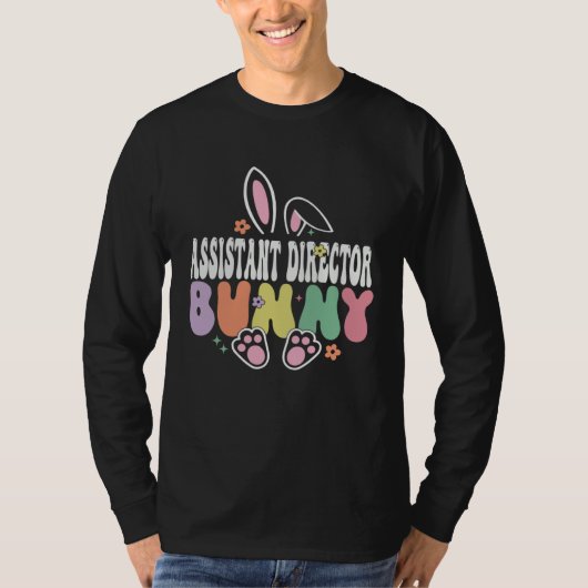 Assistant Director Bunny Easter Day Groovy Family  T-Shirt (Vorderseite)