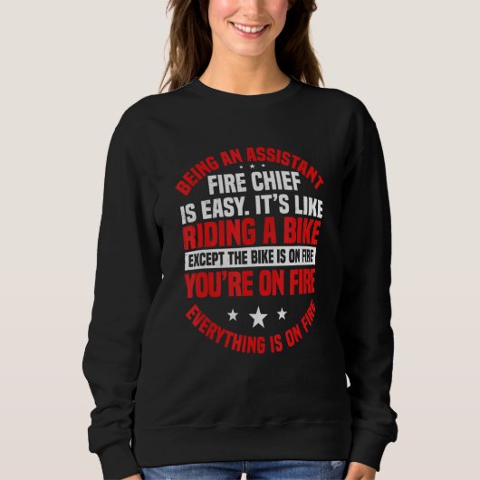 Assistant Fire Chief Commanding Officer Riding Bik Sweatshirt (Vorderseite)