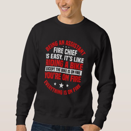 Assistant Fire Chief Commanding Officer Riding Bik Sweatshirt (Vorderseite)