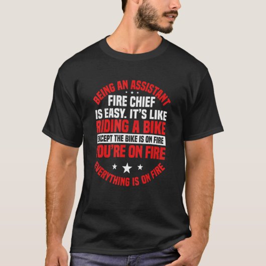 Assistant Fire Chief Commanding Officer Riding Bik T-Shirt (Vorderseite)