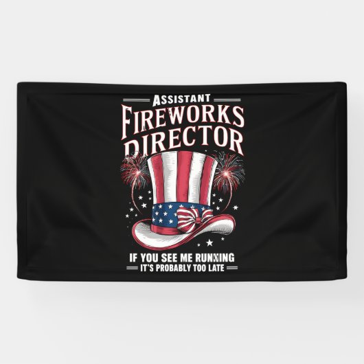 Assistant Fireworks Director USA 4. Juli Banner (Horizontal)