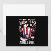 Assistant Fireworks Director USA 4. Juli Einladung (Vorne/Hinten)