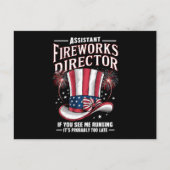 Assistant Fireworks Director USA 4. Juli Postkarte (Vorderseite)