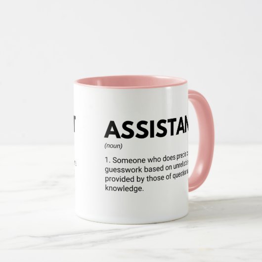 Assistant Funny Work Definition Tasse (VorderseiteRechts)