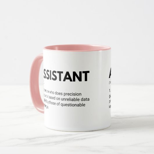 Assistant Funny Work Definition Tasse (Vorderseite Links)
