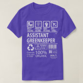 Assistant Greenkeeper MultiTasking Certified Job G T-Shirt (Design vorne)