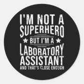 Assistant Labrador Runder Aufkleber (Vorderseite)