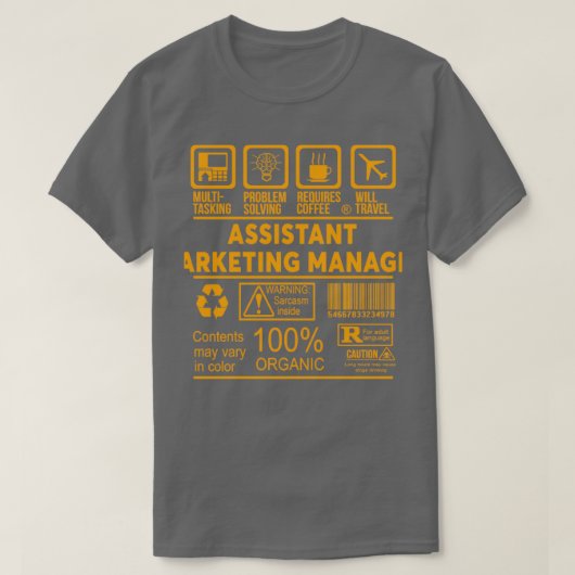 ASSISTANT MARKETING MANAGER NICE DESIGN 2017 2 T-Shirt (Design vorne)