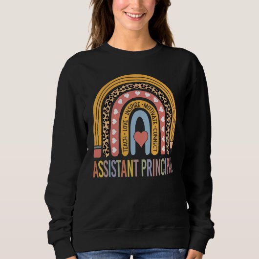 Assistant Principal 100th Day Of School Front Offi Sweatshirt (Vorderseite)
