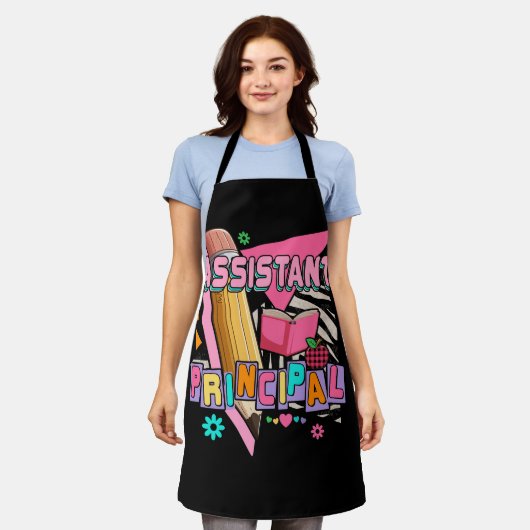 Assistant Principal 90er Retro Rosa Stil Weihnacht Schürze (Getragen)