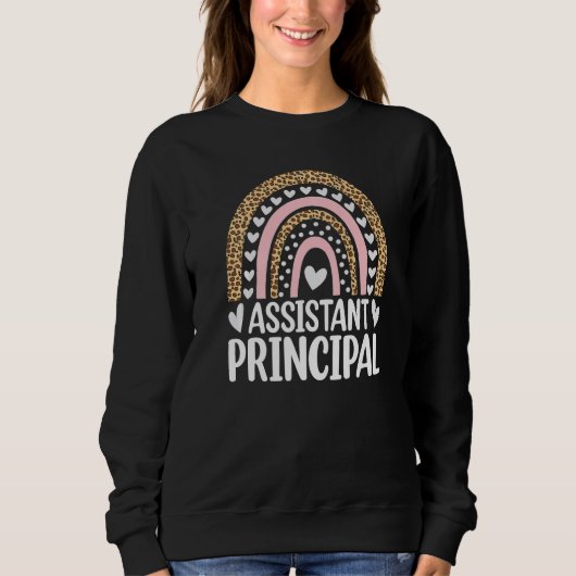 Assistant Principal Appreciation Leopard Print Rai Sweatshirt (Vorderseite)