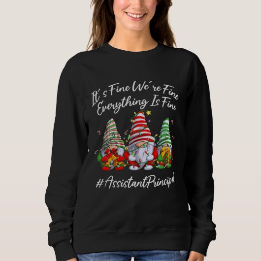 Assistant Principal Crew Everything Is Fine Christ Sweatshirt (Vorderseite)