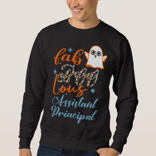 Assistant Principal Halloween Fab Boo Lous Leopard Sweatshirt (Vorderseite)