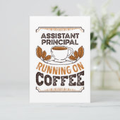 Assistant Principal läuft auf Coffee Caffeine Gif Karte (Stehend Vorderseite)