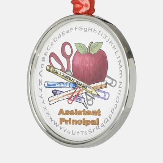 Assistant Principal Premium Round Ornament (Links)